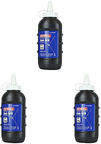 Faithfull FAICPWHITE Builders Chalk Line Powder Refill White 250g (8oz) (Pack of 3)