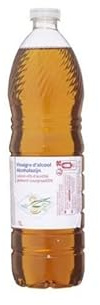 PP BLANC Vinaigre d'Alcool Coloré 6% 1L - Idéal pour rehausser le goût de vos plats - Bouteille pratique avec bouchon verseur - Epicerie Salée - Le Lot De 4