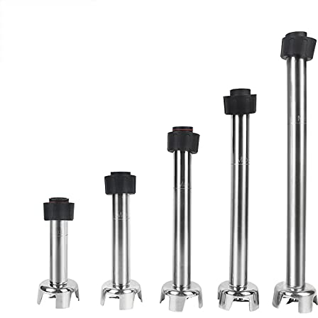 UsmAsk Eje de licuadora de inmersión de Acero Inoxidable Comercial, Varilla batidora eléctrica de Mano, Accesorios para procesador de Alimentos, Negro/Plata, 500 mm/20 Pulgadas (550 mm/21,6 Pulgadas)
