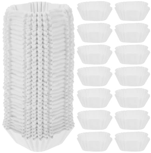 Pirottini Quadrati per Cupcake Carta 1000 Pezzi Bianco