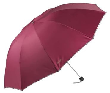 ATMRC Taschenschirme 3-Personen-Regenschirm, winddicht, Reise-Regenschirm, dreifach faltbar, for Regen, Outdoor, Männer und Frauen, robust, langlebig, Sonne und Regen Regenschirme (Size : Red)