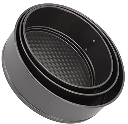 Walfront 3Pcs Cake Pan Set Prevent Cake Pan Set, Springform Pan Set Sticking Round Springform Pan with Removable Bottom Baking Tool for Cheesecake Pizza Bread (24/26/28)