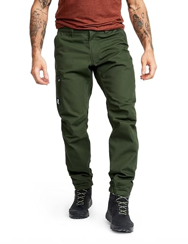 RevolutionRace Outdoor Basic Pants para Hombre, Pantalones de Senderismo para Todas Las Actividades al Aire Libre, Forest Green, XL