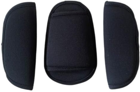 VYIBPDY 3-teiliges Set gurtpolster kinder - Baby Gurtpolster für Kindersitz - Universal Soft Kinderwagen Schultergurt Pads - Baby Sicherheitsgurt Schulterpolster für Neugeborene-Schwarz