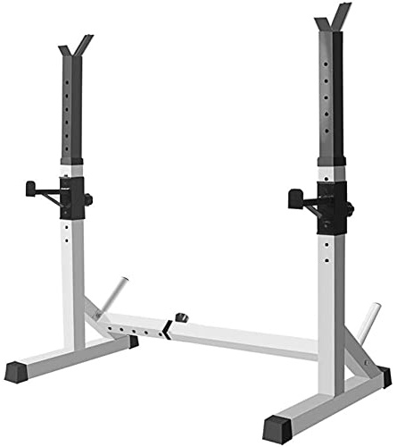 ZJFHEYUO Fitness-Kombination, kostenloses Squat Rack, Langhantelständer, Kniebeugenständer, Dip-Station, Hantelbankdrückständer fürs Fitnessstudio, maximale Belastung 300 kg, eins
