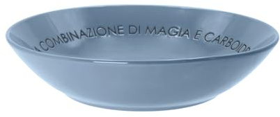 KASANOVA Piatto fondo blu 20 cm stoneware scritta Quotes