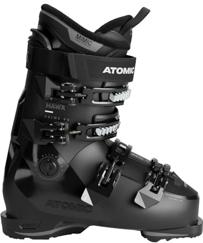 ATOMIC HAWX Prime 90 Skischuhe in Schwarz/Anthrazit - Größe 42/43 - Mittelbreite Ski-Boots mit 100 mm Passform & 90er-Flex - Ski-Schuhe mit anpassbarer Mimic Technologie für präzisen Fit