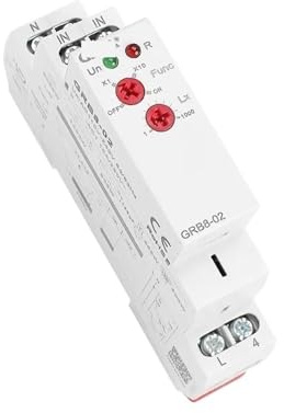 Interruttore crepuscolare fotoelettrico GRB8-01/02 per guida DIN, relè con sensore di luce, accensione e spegnimento automatico, CA 110V-240V (GRB8-01 AC110-240V)