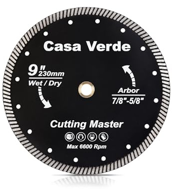 Casaverde Disco diamantato in pietra 9 pollici, 230 mm disco da taglio diamantato per granito, marmo, cemento, muratura, pietra di mattoni