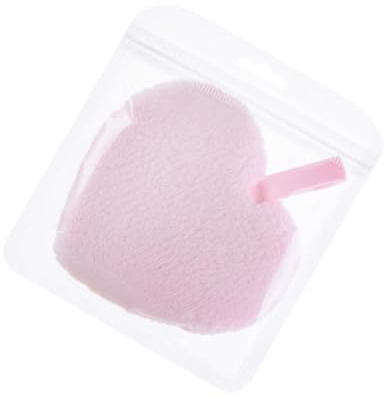 VILLFUL 3 Stück Herzförmige Wiederverwendbare Abschminkpads Weiche Reinigungspads für Gesicht Waschbare Makeup Powder Puff Sanfte Kosmetik wattepads in Rosa