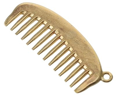 Yardwe Vintage Mini Metallkamm Anhänger Kleines Haarkamm Schlüsselanhänger Stilvolles Herren Bartkamm Accessoire DIY Schlüsselring Schmuck für Frauen und Männer