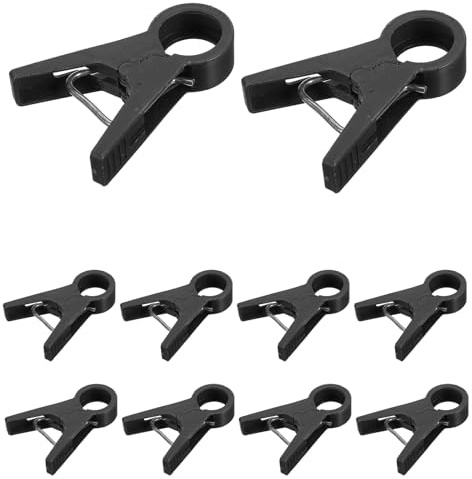 Abaodam 100 Stück Schwarze Kunststoff Pflanzenclips für Weinreben und Gemüse UV Beständig Stabiles Pflanzenstützsystem für Gesundes Wachstum und Flexible Befestigung