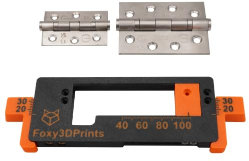 Foxy3DPrints Hinge Pro Universal Adjustable up to 102 x 76mm (4) Hinge Jig Router Template for Door and Door Frame