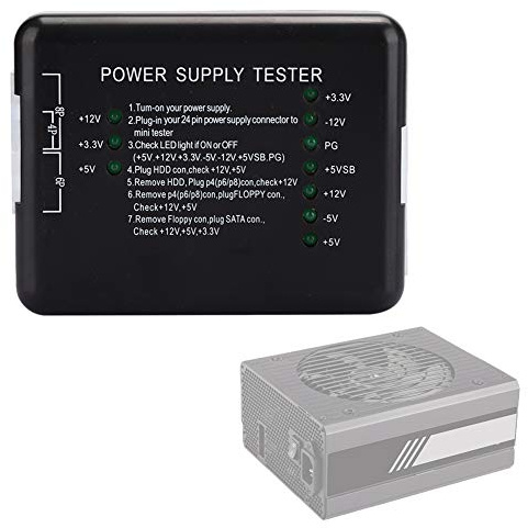 KIMISS IDE Kompatibilität Netzteil Tester Schwarz ABS Unterstützung ATX mit LED-Anzeige Licht Computer Teile