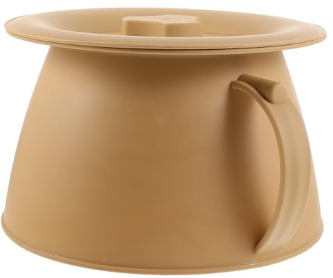 JHKNNK Pot à Urine Portable en Plastique Rose avec Base Plate, Facile à Nettoyer Laver, pour Personnes Âgées et Usage Nocturne