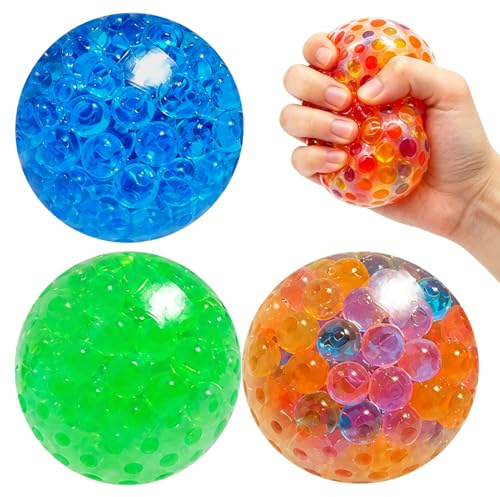 3 Stück Quetschball, Anti Stress Bälle, Knetball Kinder | Squishy Stress Relief Bälle, Antistress Spielzeug zur Linderung von Angstzuständen, Sensory Stressball für ADHD Autismus
