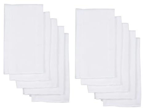 Toyvian 10 Pezzi salviette antirutto fodere per pannolini assorbenti kit impostore auto versare pianta pannolini lavabili cotonini pannolini diaper inserti per pannolini cotone bianca