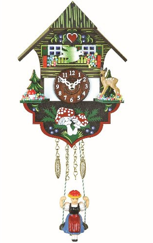 Kuckulino Schwarzwalduhr Schwarzwaldhaus mit Quarzwerk und Kuckuckruf