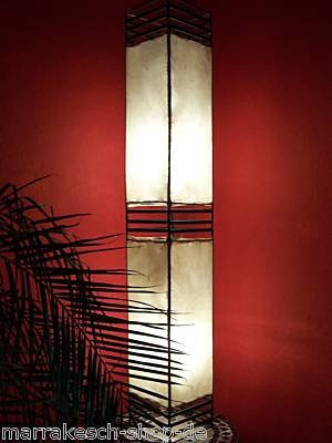 Lampada a stelo, design orientale, stile marocchino, colore naturale, 120 cm