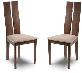 Julian Bowen Juego de 2 sillas de comedor Cayman, nogal