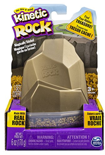Kinetic Sand Rock – 6036917 – Kinetic Rock påfyllningsförpackning guld (226 g)