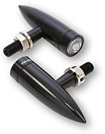 HIGHSIDER LED-BlinkerMONO BULLET LONG schwarz eloxiert