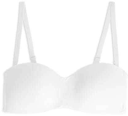 Cotonella, Reggiseno a Fascia Simona in Morbida Microfibra, Imbottito Senza Ferretto e con Spalline Removibili - Art. CD071 - Taglia 1B