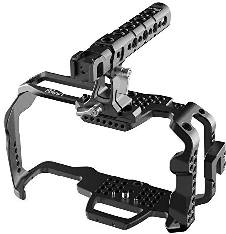 8Sinn Cage for The BMPCC 4K - Blackmagic Pocket Cinema Camera 4K + Top Handle Pro Alu Black
