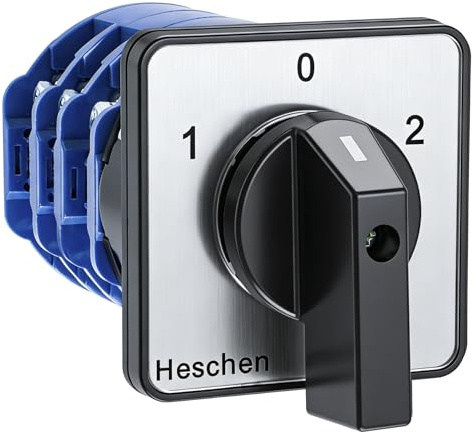 Heschen Drehbarer Wechselschalter für Nockenschalter LW28-125/D303.3, 125A, 660V Wechselstrom, Ein/Aus/Ein, 3 Positionen, 3 Phasen