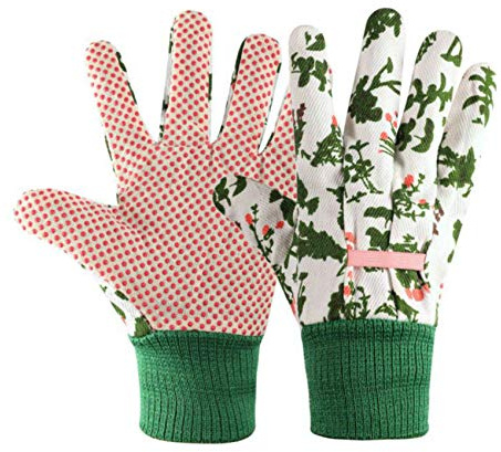 cmjlydh Gardening Gloves for Women(2 Pairs) Comfortable Breathable Non-Slip Flexible. (white)
