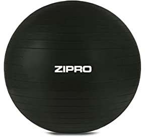 ZIPRO Dicker Gymnastikball, Anti-Burst Pilates Ball, 65 cm sitzball büro, für Balance, Yoga als Fitness Kleingeräte und Balance Stuhl im Gym-Home-Büro, Schwarz