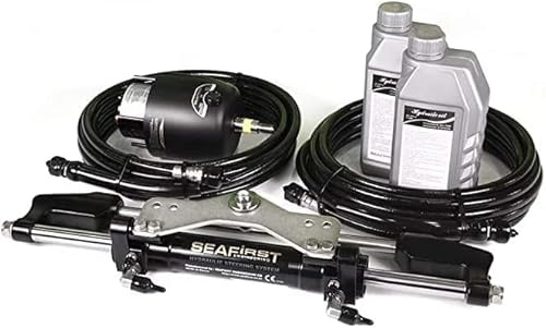 Seafirst Hydraulik Steuerwerk 150/350 PS - Kit mit Öl-Zylinderpumpe Hydraulikschläuche (350 PS)