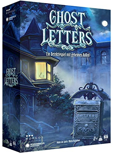 BORGOS Ghost Letters – Murder Mystery Detektivspiel mit geheimen Rollen | Gesellschaftsspiel | Krimispiel für Erwachsene ab 14 | Partyspiel | Hohe Wiederspielwert
