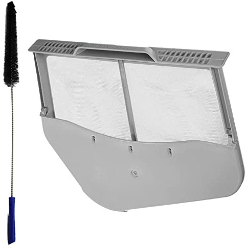 Carkio DC97-16742A Dryer Lint Filter Screen Replacement with Dryer Vent Cleaner Brush Compatible with Samsung Dryer DV45H7000EW/A2 DV40J3000GW/A2 Replace AP5306681 PS4221839 DC61-03048A EAP4221839