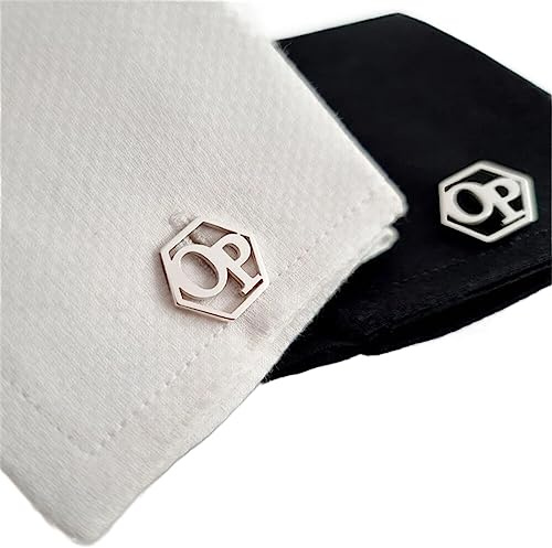 Benutzerdefinierte Manschettenknöpfe Mit Sechseck-Logo Für Herren, Initialen, Personalisierte Manschettenknöpfe Mit Gravur, Personalisierte Hochzeits-Manschettenknöpfe, Für Den Vatertag, Trauzeu