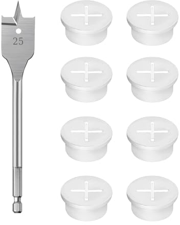 Passe Câble en Silicone, 8 Pièces Passe-Câble pour Ordinateur Cache-câble pour Câble Rond Noir Oeillets de Trou de Câble Passe Avec 25mm Foret, pour Table D'Ordinateur Bureau Maison Ordinateur (Blanc)
