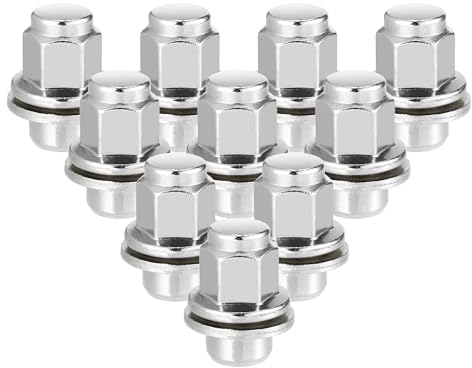 VekAuto 10 Pcs Tuercas Antirrobo de Rueda Compatibles para Jaguar XF, Duraderas de Acero al Carbono