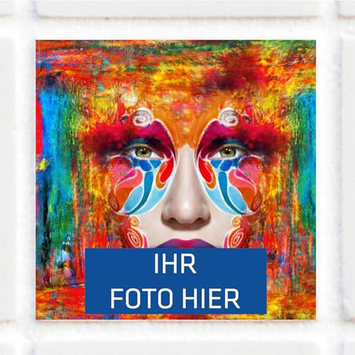 INDIGOS UG - Fliesenaufkleber ab 1 Stück - 20x20cm - personalisierte Geschenke mit Foto oder Bild - Fotofliese - Wandfliese Aufkleber - Klebefliesen für Wand - Stickerfliesen Küche, Bad, WC, Bordüre