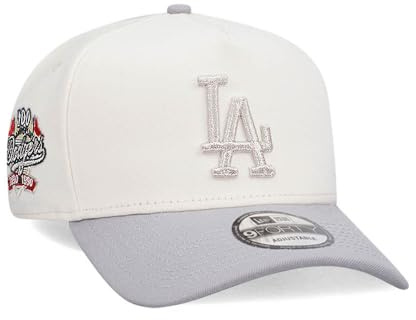 New Era Los Angeles Dodgers 100th Anniversary Chrome Metallic Two Tone Edition 9Forty A Frame Snapback Cap, Blanco, Talla única