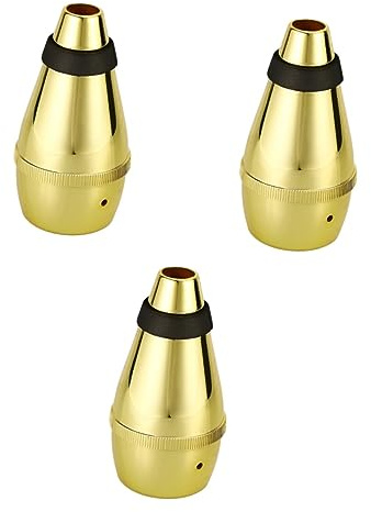 ifundom 3stücke Goldener Trompeten-dämpfer Wasserdichter Übungsdämpfer Leicht Und Tragbar Für Musikproben Und Auftritte Mit Ansprechendem Design Und Hervorragender Intonation