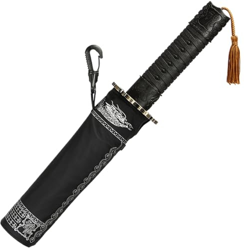 Katana Umbrella Samurai Regenschirm Vollautomatische Katana-Regenschirmwindbeständigkeit und rostsicherer starker Schwert-Regenschirm tragbares stilvolles Geschenk Cosplay-Dek