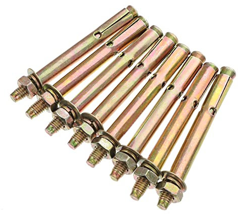 JECOMPRIS 8 Viti Di Zincate M8 X 80 Mm Fissaggio Robusto Per Installazione A Parete Per Telai Di Porte E Finestre