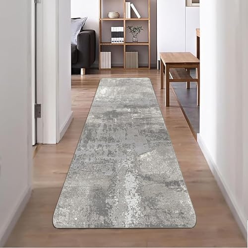 YANHONG Teppich Läufer Flur 90 x 270 cm rutschfest Dauerhaft, Fußmatte Lang Teppich Vintage Lang Flur Hochwertige Verarbeitung Dauerhaft für Eingangsbereich, Küche, Terrasse, C
