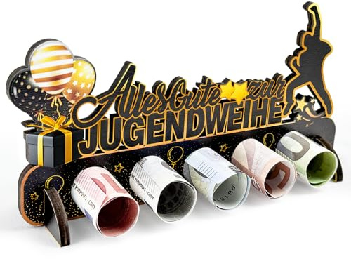 Holz Geldgeschenk Jugendweihe Geschenke Mädchen Junge, Kreative Geldgeschenke Verpackung für Jugendweihe
