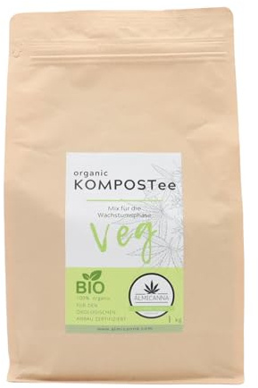 ALMICANNA: Bio KompostTee Veg für Cannabis in der Wachstumsphase 1kg - mikrobieller Booster für Pflanzen und Böden