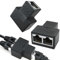 Répartiteur Ethernet RJ45,Switch Ethernet 1 à 2 Ports, 2 PCS Adaptateur d'Accès Internet Simultané à 2 Ports, Coupleur Raccord vers LAN Rallonge, pour Cat5/Cat5e/CAT6/Cat7