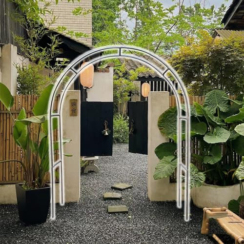Rosenbogen aus Metall, für Hochzeit, Dekoration, anpassbare Größe, Outdoor-Torbogen, Pergola, Laubenrahmen (25 mm, 3 x 2,4 m)