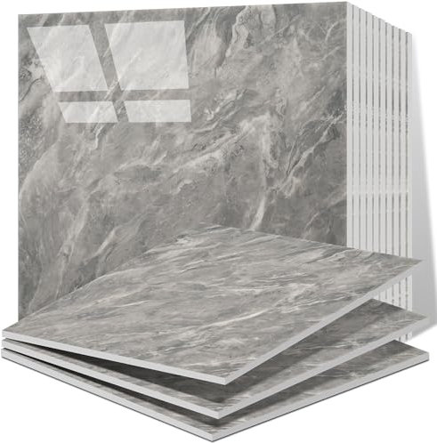 Vieshful 20 Stück Klebefliesen 30x30cm – Selbstklebende Marmoroptik Wandpaneele, PVC Fliesenaufkleber, Wasserfeste Wandverkleidung für Küche, Bad, Wohnzimmer & TV-Wand