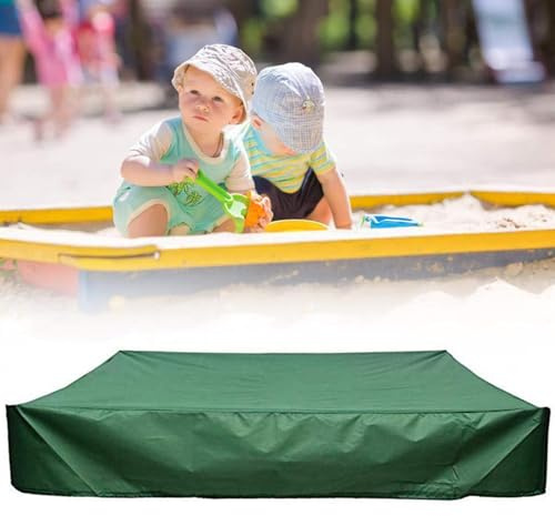 Pesoncarl Couvercle de bac à Sable, 47x47 Oxford Tissu à l'épreuve de la poussière et la Couverture bac Sable Vent étanche avec Un Cordon pour Protection extérieure