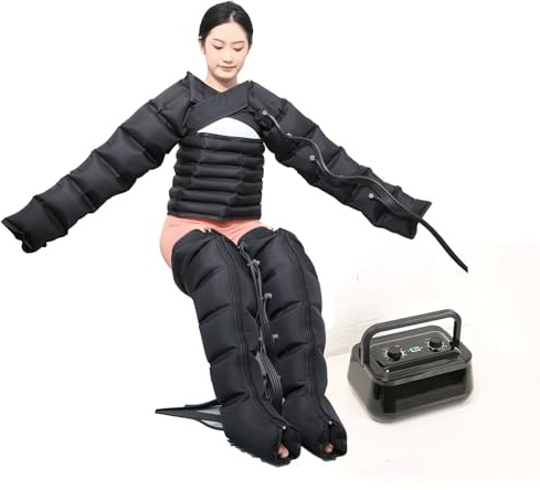 Kompressionskängor för benmassage, lymfdränage och smärtlindring. Vadmassager med justerbart lufttryck, återhämtningssystem för ödem, lipedema och v